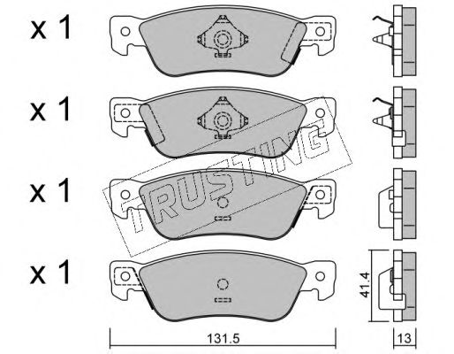 set placute frana,frana disc