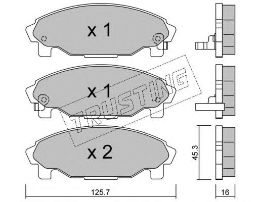 set placute frana,frana disc