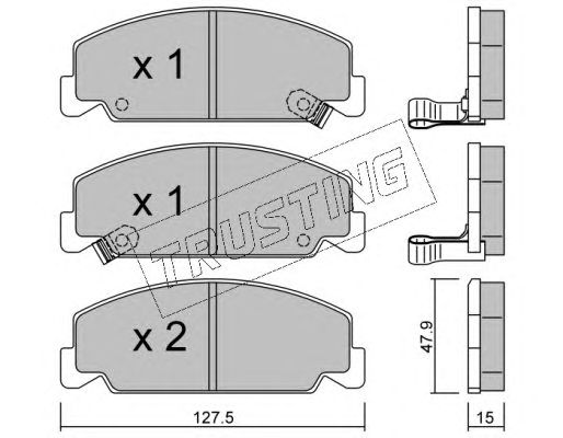 set placute frana,frana disc