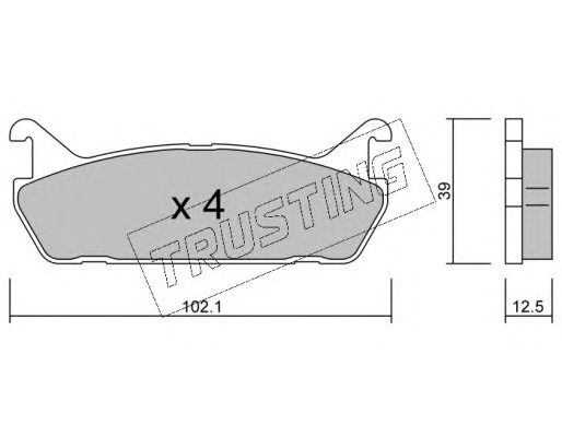 set placute frana,frana disc