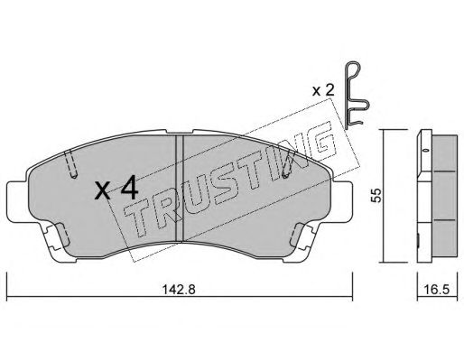 set placute frana,frana disc