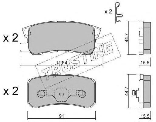 set placute frana,frana disc