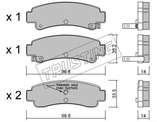 set placute frana,frana disc