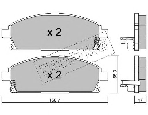 set placute frana,frana disc