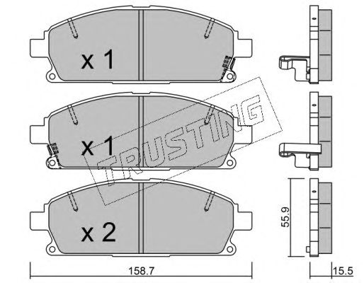 set placute frana,frana disc