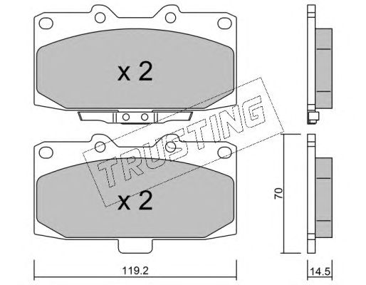 set placute frana,frana disc