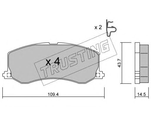 set placute frana,frana disc