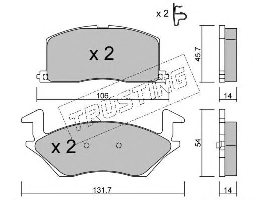 set placute frana,frana disc