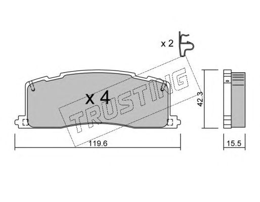 set placute frana,frana disc