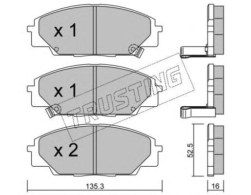 set placute frana,frana disc