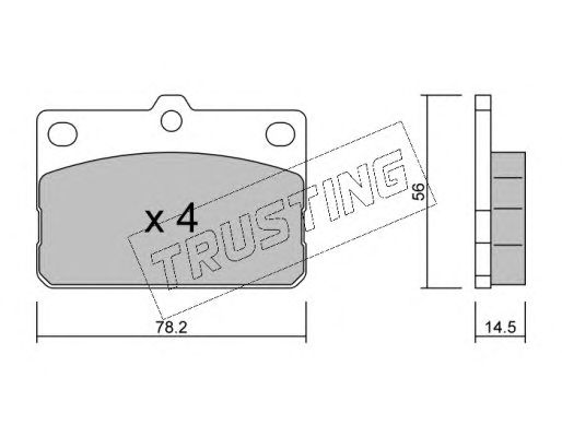 set placute frana,frana disc