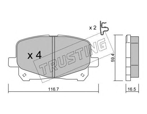 set placute frana,frana disc