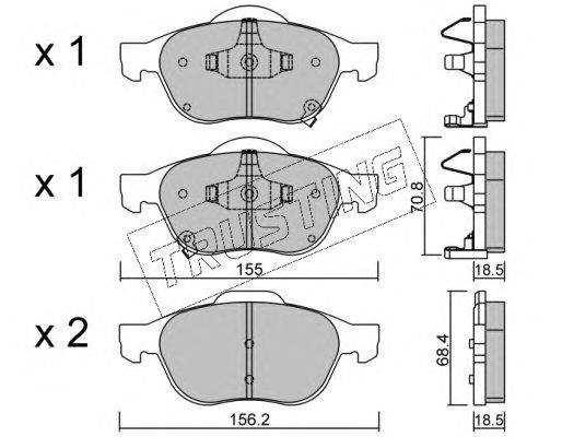 set placute frana,frana disc