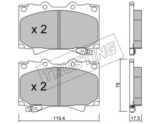 set placute frana,frana disc