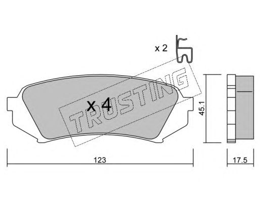 set placute frana,frana disc