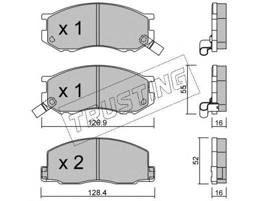 set placute frana,frana disc