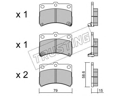 set placute frana,frana disc