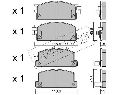 set placute frana,frana disc