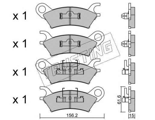 set placute frana,frana disc