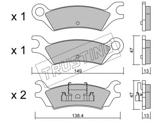 set placute frana,frana disc