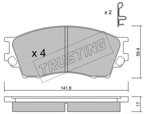 set placute frana,frana disc