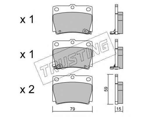 set placute frana,frana disc