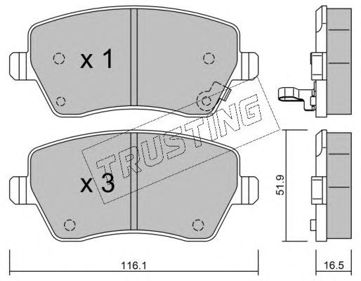 set placute frana,frana disc