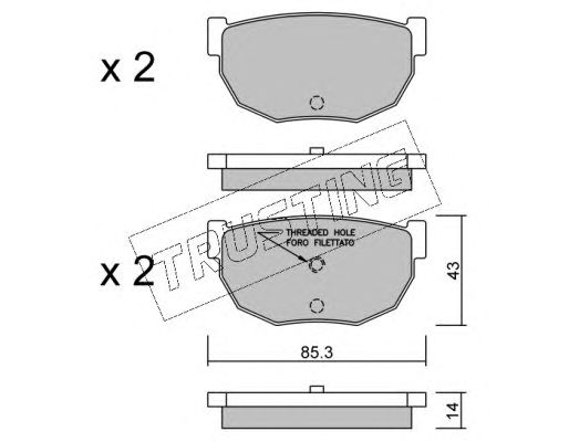 set placute frana,frana disc