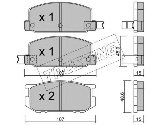 set placute frana,frana disc