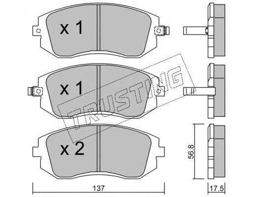 set placute frana,frana disc