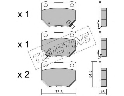 set placute frana,frana disc