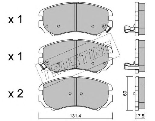 set placute frana,frana disc