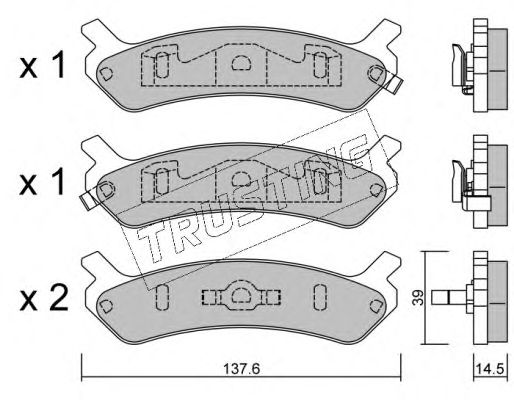 set placute frana,frana disc