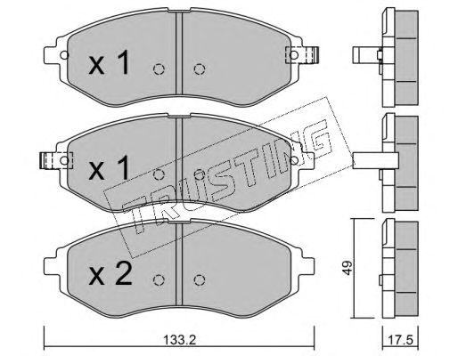 set placute frana,frana disc