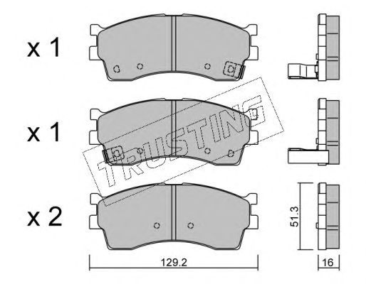 set placute frana,frana disc