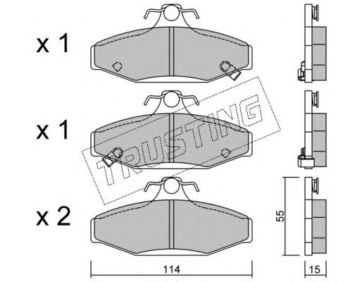 set placute frana,frana disc