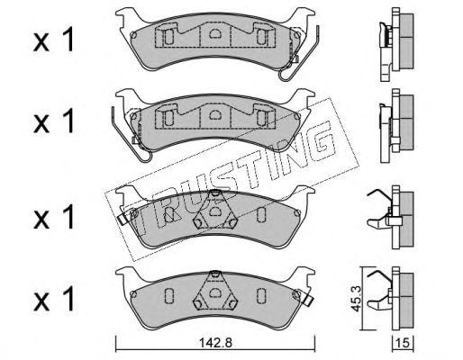 set placute frana,frana disc