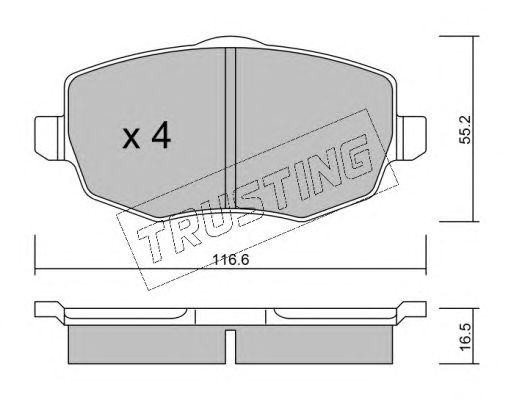 set placute frana,frana disc