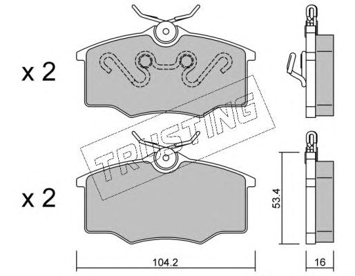 set placute frana,frana disc