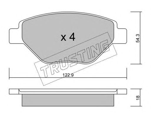 set placute frana,frana disc