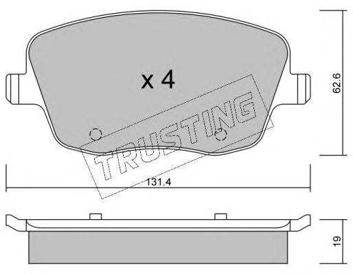 set placute frana,frana disc