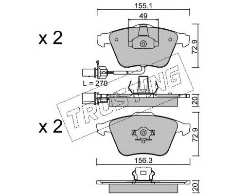 set placute frana,frana disc