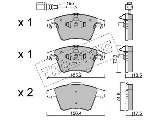 set placute frana,frana disc