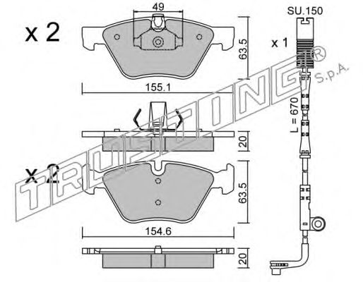 set placute frana,frana disc