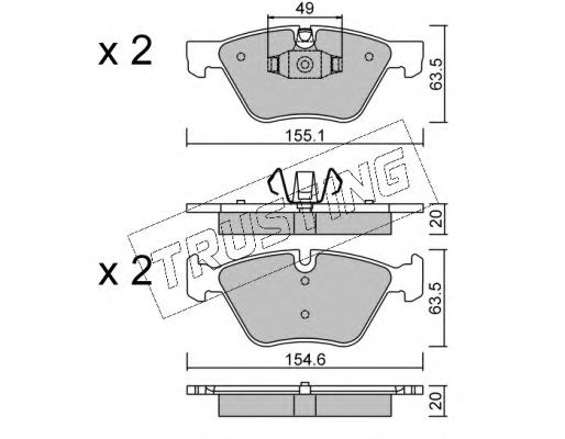 set placute frana,frana disc