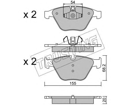 set placute frana,frana disc