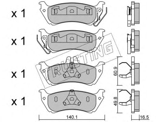 set placute frana,frana disc