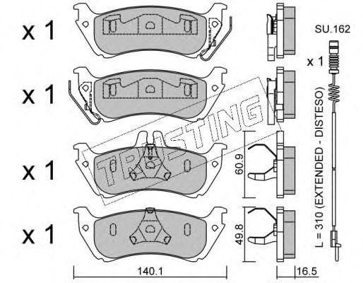 set placute frana,frana disc