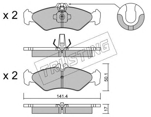 set placute frana,frana disc