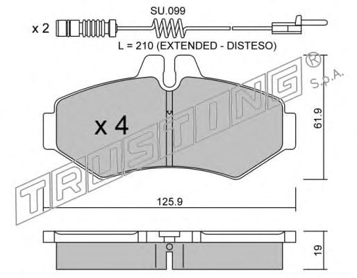 set placute frana,frana disc